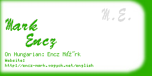 mark encz business card